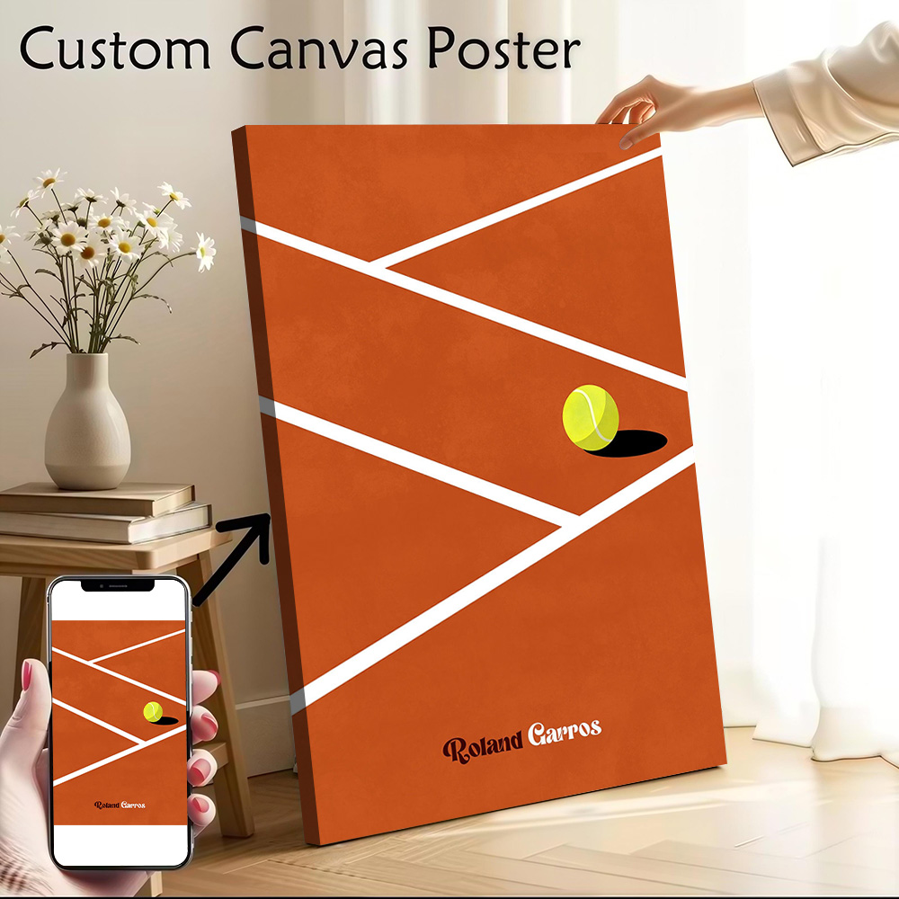 Badminton Photo - Roland Garros Tennis Court Printed Canvas