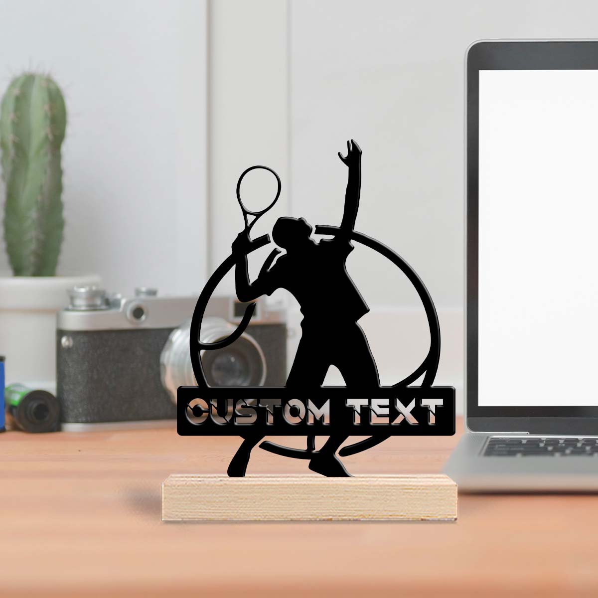 1Pc Csutom Tennis Player  Wood - Badminton Photo review and price