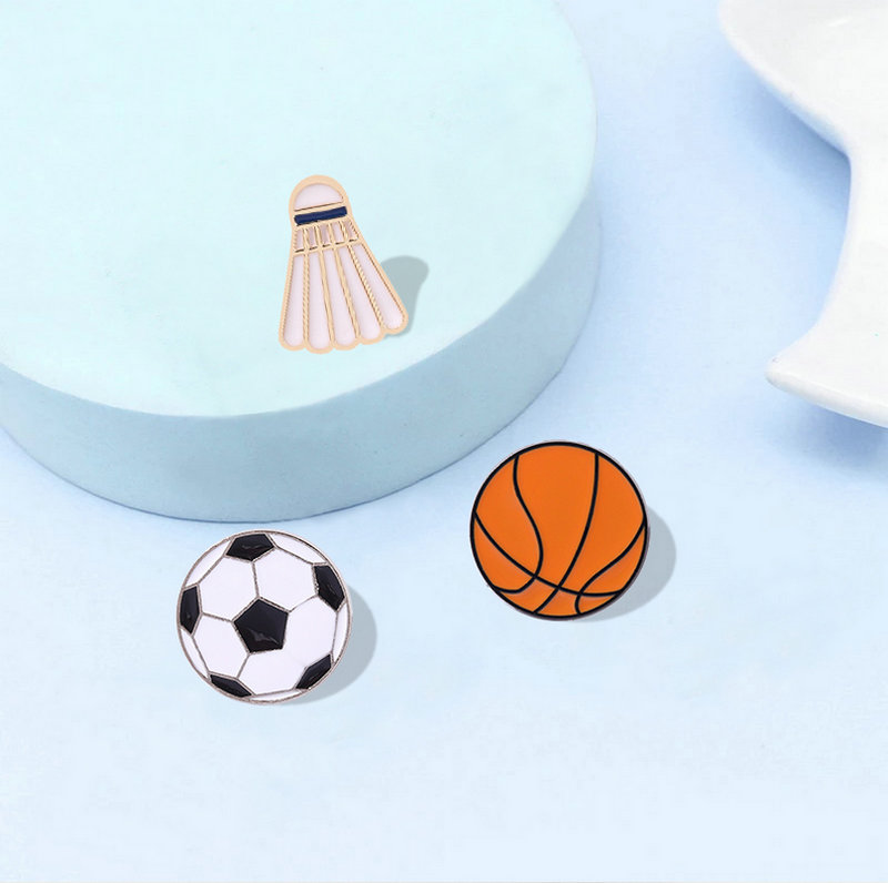 Fashion Sports Enamel Pin Badg - Badminton Icon review and price