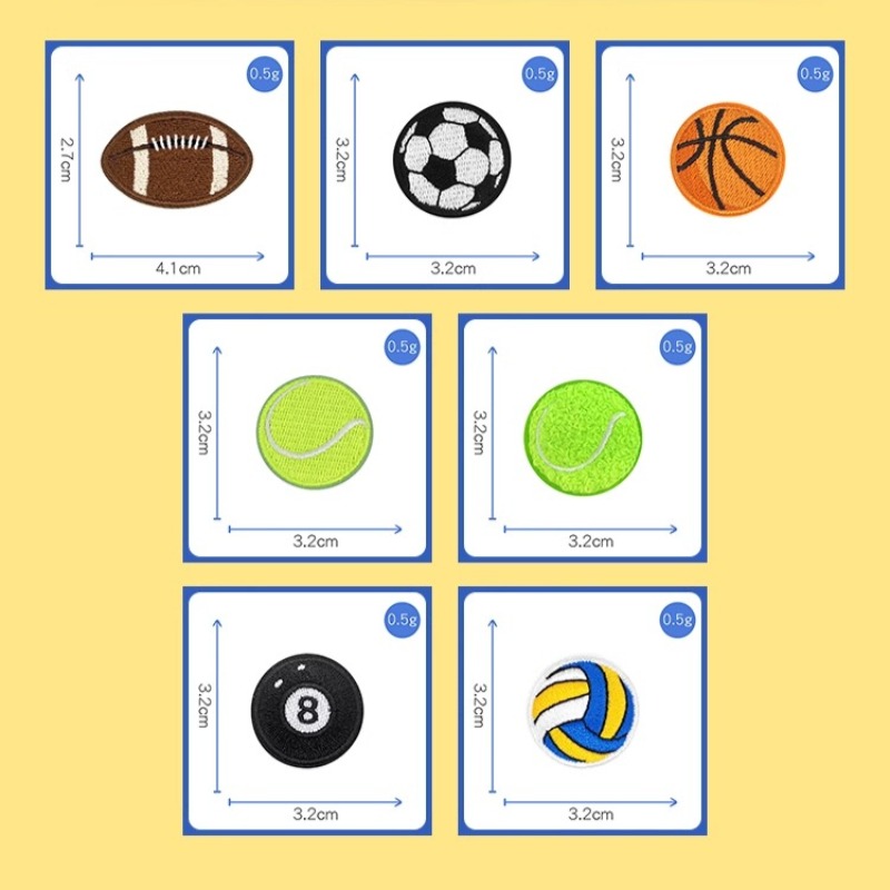5pc Embrioidered Football Tenn - Badminton Icon review and price