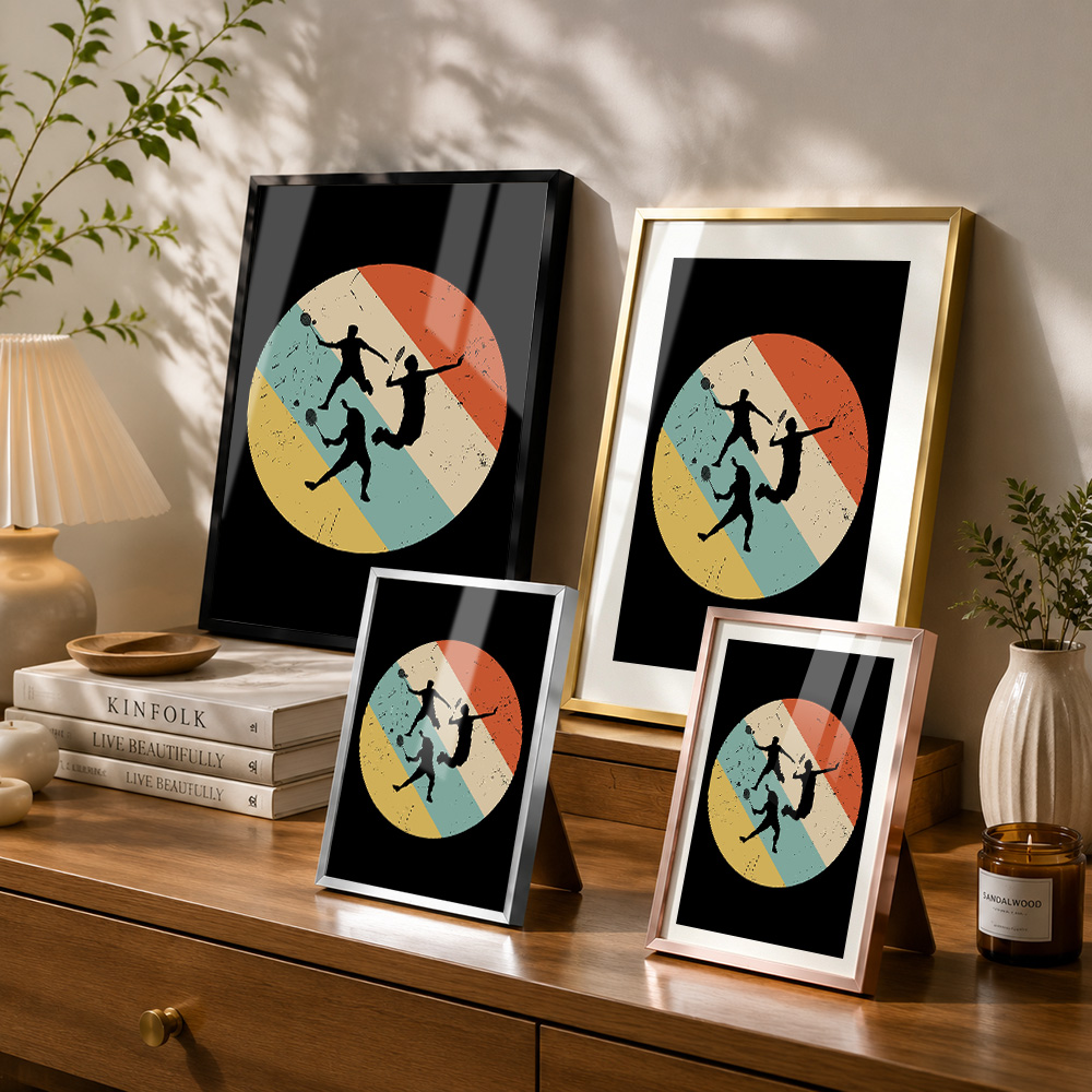 Badminton Player Retro Metal P - Badminton Photo review and price